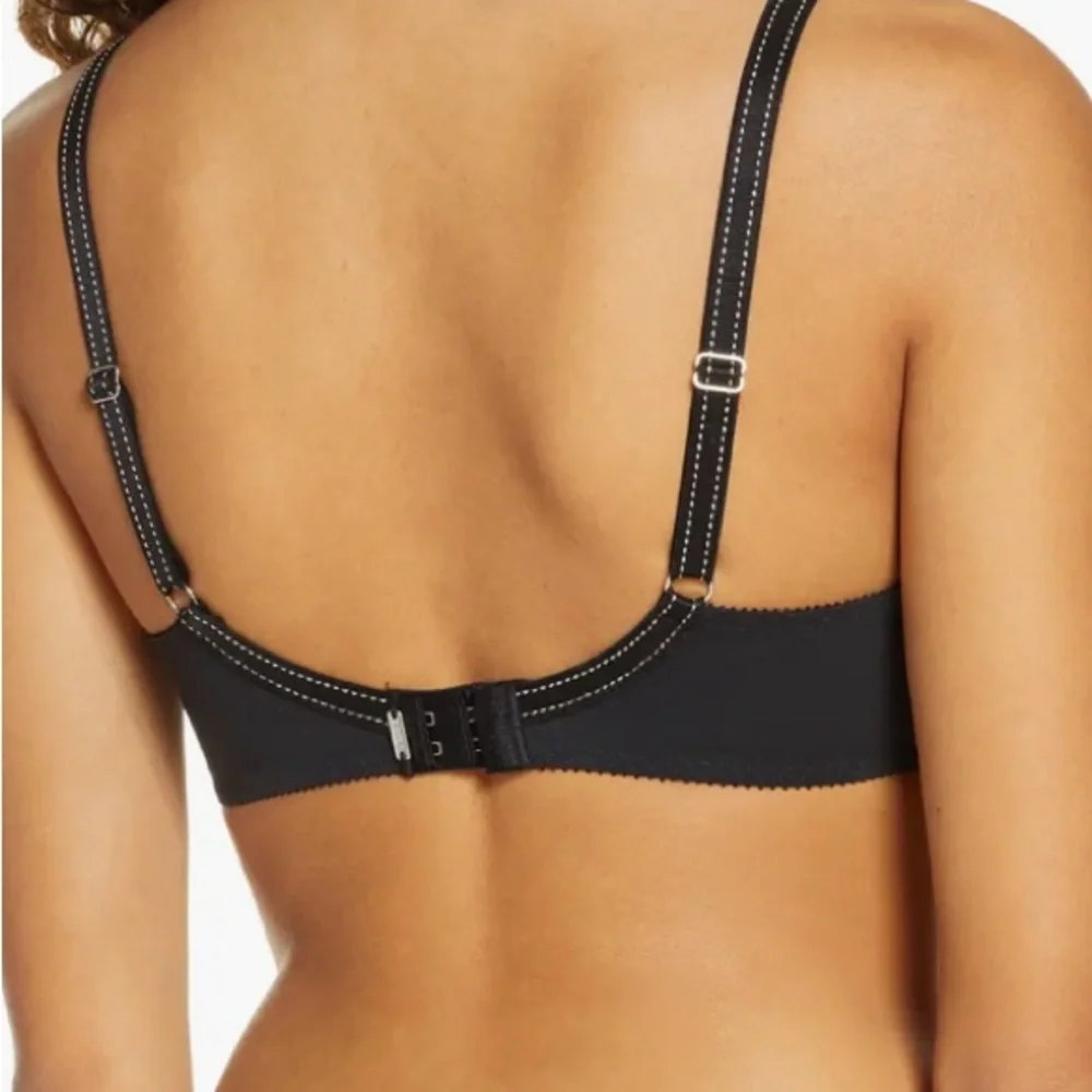 Rive Gauche Full Coverage T-Shirt Bra by CHANTELLE. Black.Underwire. Size 38 DDD - Picture 5 of 13